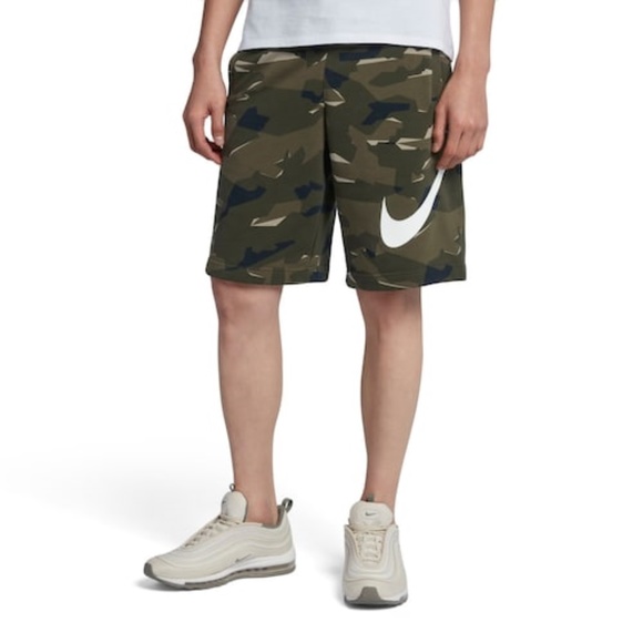 camo nike fleece shorts